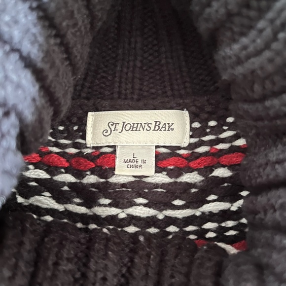 ST JOHNS BAY | L | FAIRISLE cable knit sweater - Picture 9 of 11
